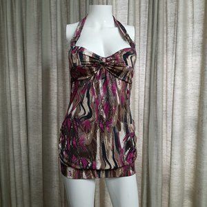 halter mini dress
